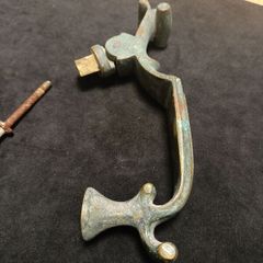 Heavy Vintage Brass Scrolling Door Knocker Great Patina