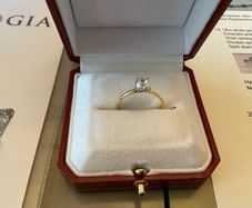 18 Ct Yellow Gold Oval Diamond Solitaire .1.51 Carat . 4 Claw Setting . Diamond Certification And Valuation Included .