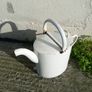 watering can  emanel  white vintage/antique  great decorative piece gift present home house garden decoration prop photo gallery art deco Image 2