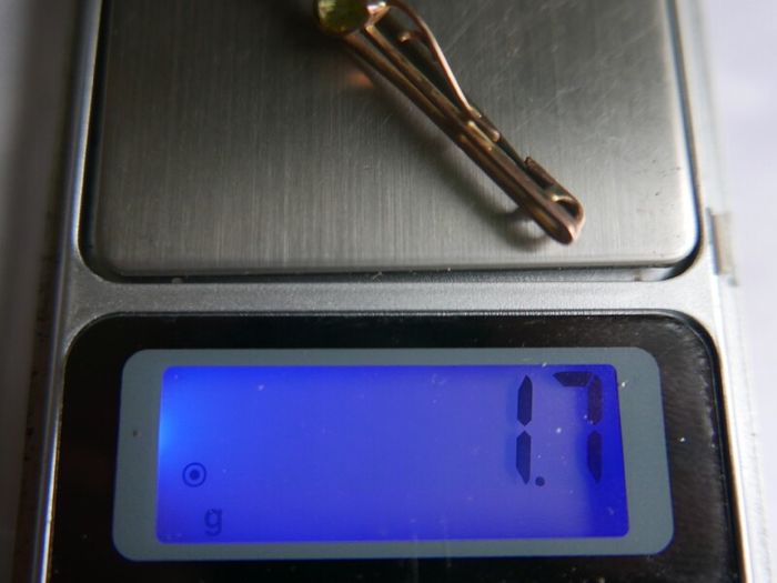 Vintage Edwardian 9ct Gold Bar Brooch With Ametyst 1.7g And Box