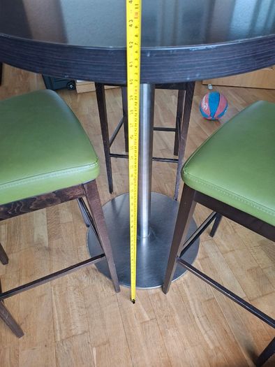 high bar table and 3 chair