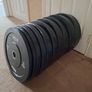 Hit Fitness Squat Stands + Mirafit Spotter Arms + 150kg Olympic Bumper Plates + Olympic Bar & EZ Curl Bar Image 2