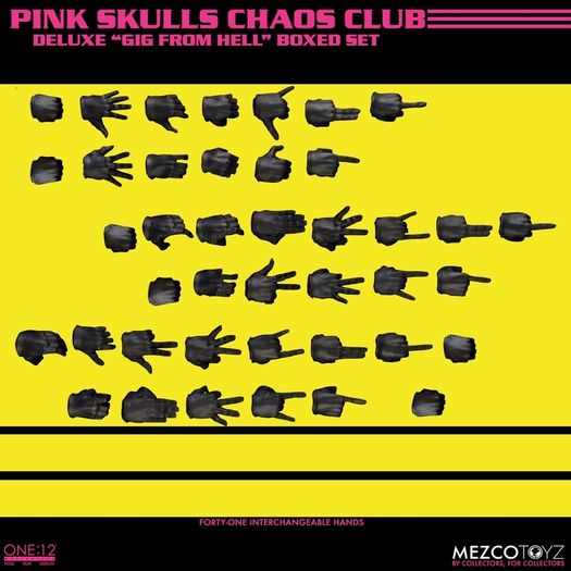 mezco pink skulls gig from hell exclusive version 1/12