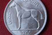 Eire UNC 1940 Half Crown Silver Coin with full lustre