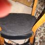Vintage Faux Leather Arm Chair with Castors for Sale Image 2
