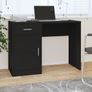 Desk with Drawer & Cabinet Black Image 2