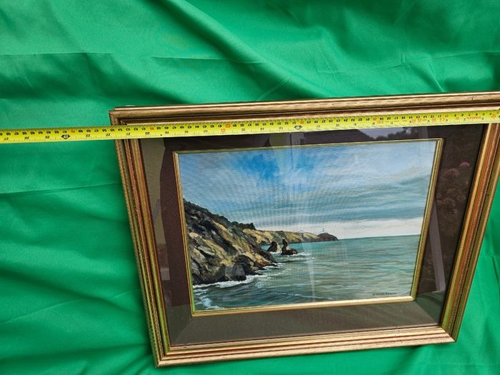 Beautiful Irish Maritime Landscape by Carmel Lynch  Framed Painting on Board