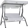 Garden Hammock 3 Seater Swing Chair Patio Bench Seat with Canopy Outdoor - Olive Image 2