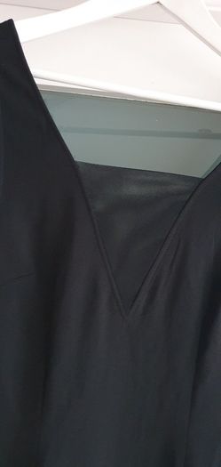 H&M black sheer panel's midi with side split Sz 12 - Bnwt Rrp 39.99