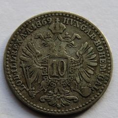 Silver Austrian Empire 1869 Hungary Bohemia Galicia