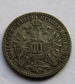 Silver Austrian Empire 1869 Hungary Bohemia Galicia