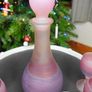 Rueven Nouveau Frosted Art Glass 7 Piece Decanter Set Image 3