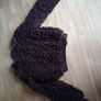 Ladies Brown 'loop stitch' hand knitted button t neck Cardigan Image 2