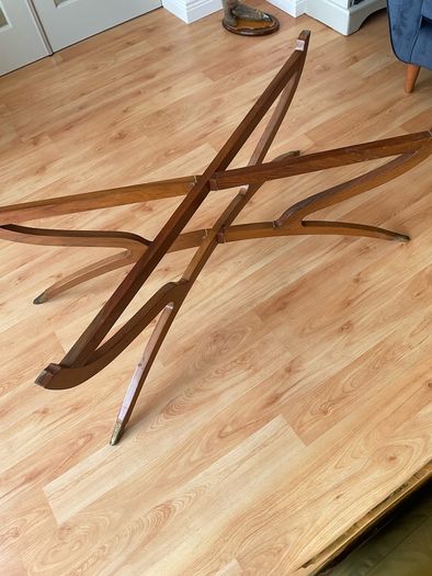 Stunning vintage antique brass folding coffee table