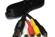 New 1.5m Commodore C64 C128 Atari 800XL 65XE AV Audio Video TV Monitor RCA Cinch Cable #529