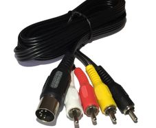 New 1.5m Commodore C64 C128 Atari 800XL 65XE AV Audio Video TV Monitor RCA Cinch Cable #529