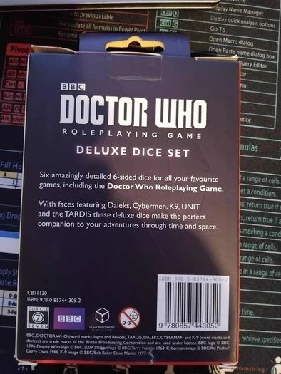Doctor Who dice set