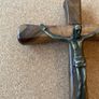Hand carved olive wood French cross Image 3
