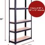 Garage Shelving Unit: 150cm x 75cm x 30cm | 2 bay, Black 5 Tier Unit | 175kg Load Weight Per tier (875kg Per Rack) | For your Garage & elsewhere! | Shelf unit | Van Racking (FREE POSTAGE) Image 4