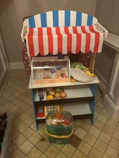 Kids Wooden Play Kitchen & Market Stall Bundle