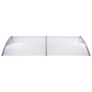 Door Canopy Grey and Transparent 200x80 cm PC Image 2