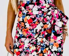 Floral wrap skirt