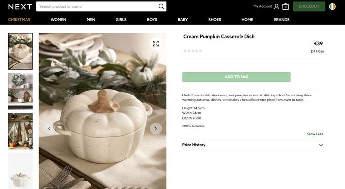 NEXT Pumpkin Casserole Dish