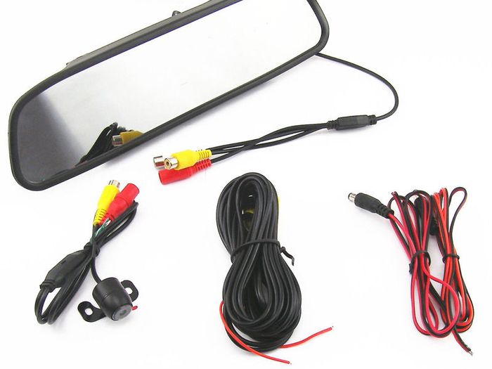 4.3" TFT LCD Auto Parking Rear View 4.3 Inch Car Mirror Monitor With 2 Video input For Rear View Camera