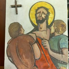 Stations of the Cross, made of plaster, v heavy, D18
