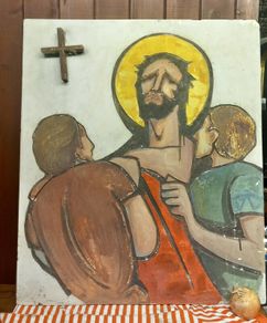 Stations of the Cross, made of plaster, v heavy, D18