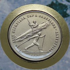 Rare Andorra 2 diners 1987, BUNC Kayak Ski, 1992 Olympic Games