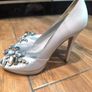 Karen Millen Silver Embellished Heels Image 2
