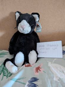 Jellycat Bashful Black & White Kitten BNWT