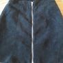 H&M black suede zipped skirt size uk6 Image 3