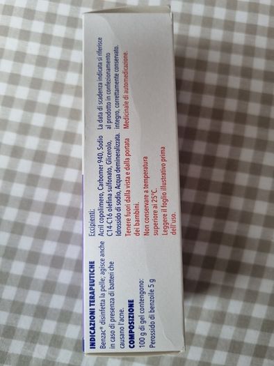 Gel benzoyl 5% new item acne skin
