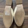 Primark beige raffia mules feature a gold-colored metal bar trim: Size 4 Image 2