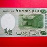 Israel  1/2 LIRA    1958  Pick  29a   scarce ( Uncirculated) . Image 2
