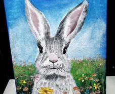 Original Painting  Hare Today