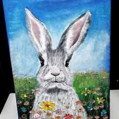 Original Painting  Hare Today