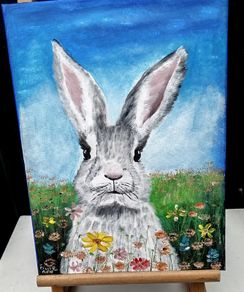 Original Painting  Hare Today