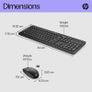 HP 230 Wireless Keyboard and Mouse Combo Set, 2.4 GHz Wireless USB-A Nano Receiver, Up to 1600 dpi, Up to 16 Months Battery Life - Black Image 6
