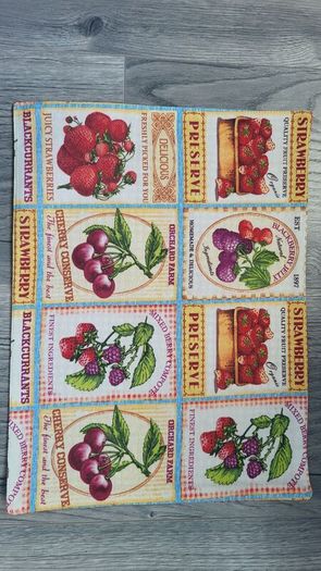 Handmade Placemats." Summer fruits, Farmers Market, Mediterranean Herbs"
