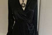 Black silk style  dress