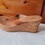 Ugg natassia wedge sandles Size 4 eu 37 tan in new condition Image 6