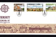 1987 Jersey Europa Stamps Modern Architecture Commemorative Stamps First Day Cover (FDC)