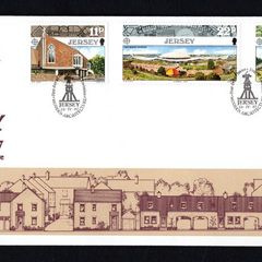 1987 Jersey Europa Stamps Modern Architecture Commemorative Stamps First Day Cover (FDC)