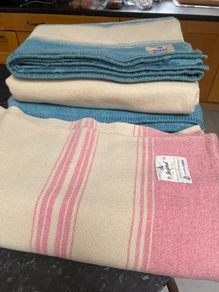 Foxford wool blankets x 3