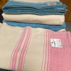 Foxford wool blankets x 3