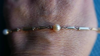 Vintage Sterling Silver 925 Necklace with Pearls 2,7g