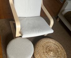 Ikea armchair ikea with 2 pouffe